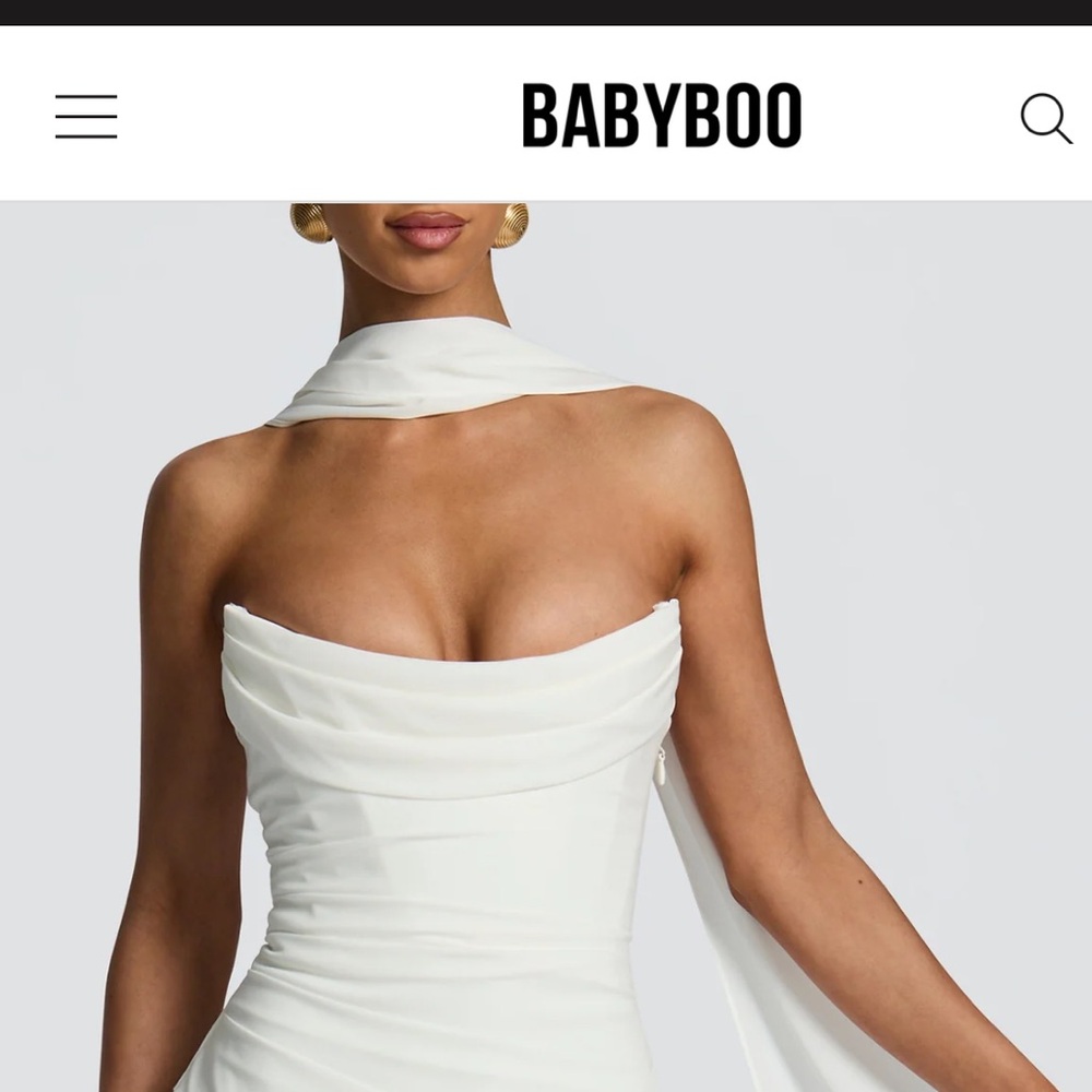 Babyboo Classic White Scarf